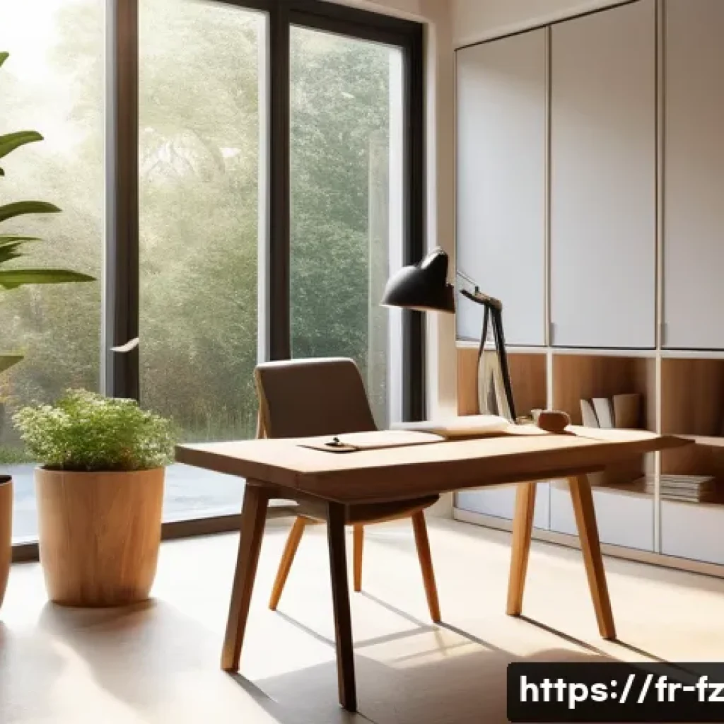 지식 합성 능력을 높이기 위한 일상 습관 - A serene study room bathed in soft natural sunlight streaming through a large window, featuring a mi...