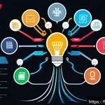 Home 22 지식 합성을 위한 시각적 사고 기법 - A detailed and colorful mind map centered on the theme of "Project Management," featuring a radiant ...