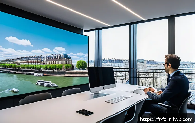 지식 합성의 사례 연구 - A high-tech modern office environment in Paris, France, showcasing a diverse team of professionals c...